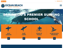 Tablet Screenshot of oceanbeachsurfschool.com